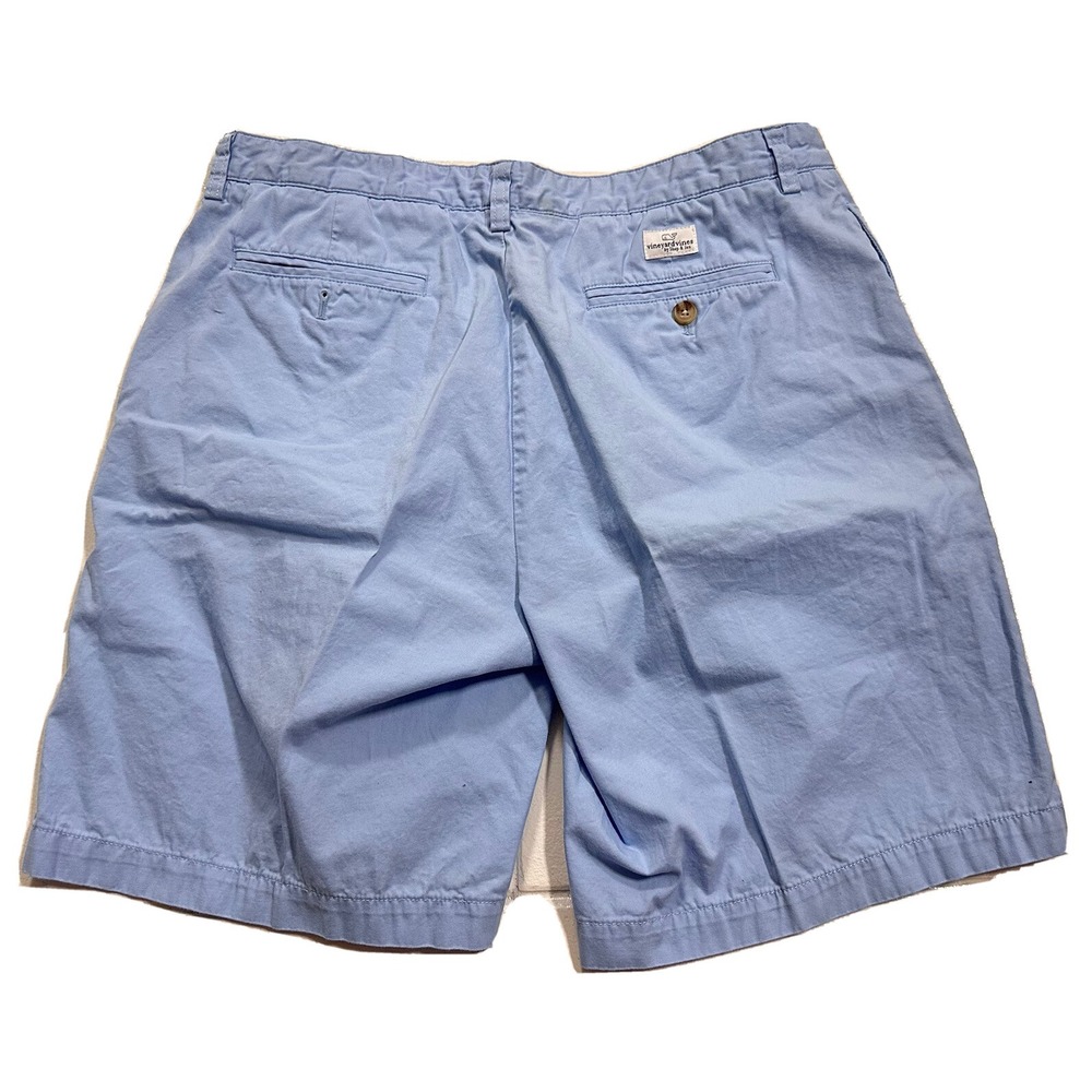 Vineyard Vines Shorts Men's 34 Pale Blue Shep & Ian  Flat Front Club Chino Short - Picture 2 of 13